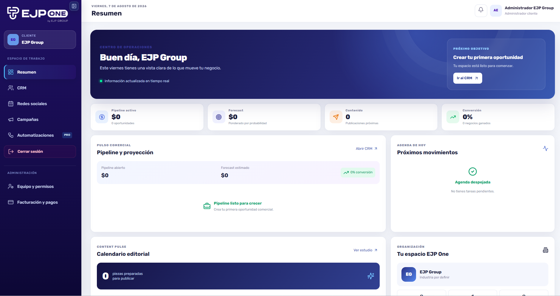 Panel de EJP One